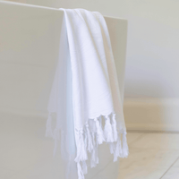 Luxe White Turkish Body Towel | Tight Weave, Soft & Durable | Absorbent & Quick-Dry