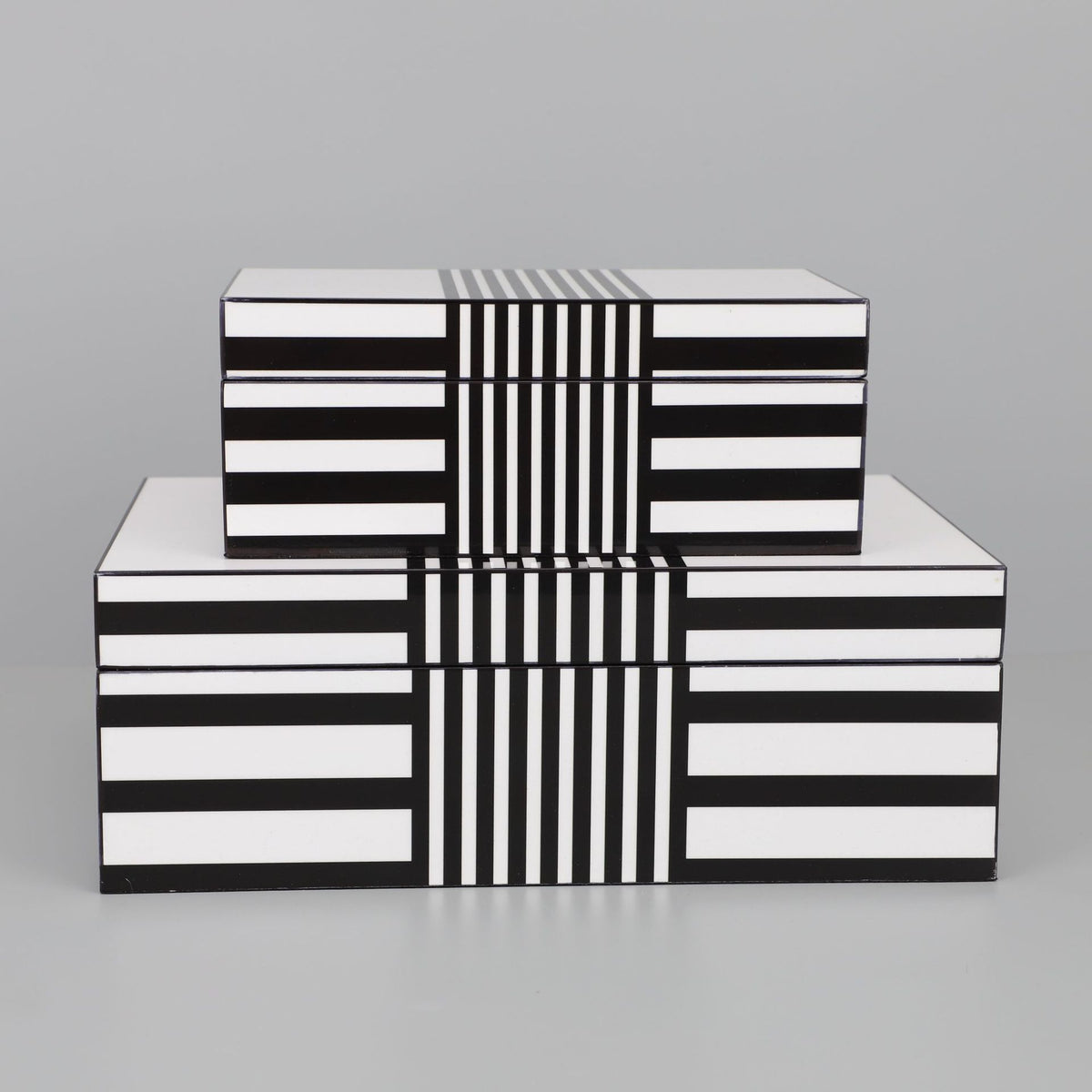 Striped Statement: Black & White Storage Box