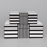 Striped Statement: Black & White Storage Box