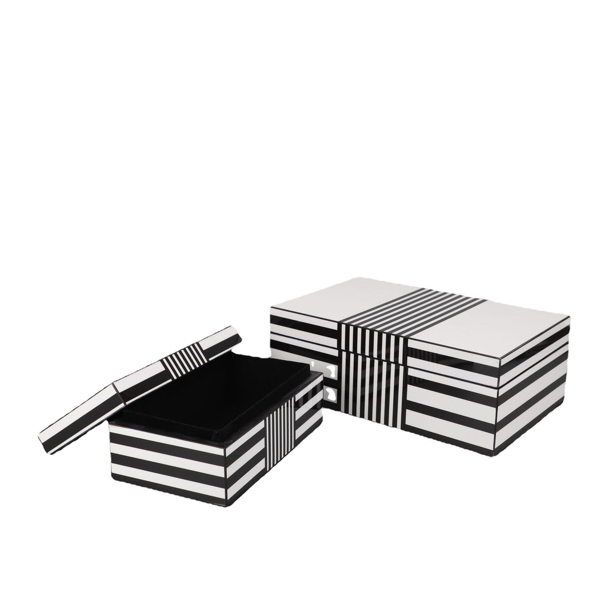 Striped Statement: Black & White Storage Box