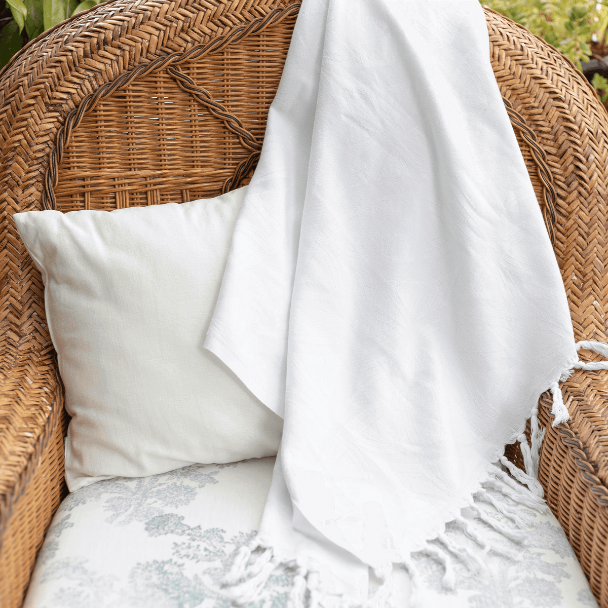 Luxe White Turkish Body Towel | Tight Weave, Soft & Durable | Absorbent & Quick-Dry