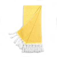 Canadian-Designed Turkish Hand Towel | Yellow & Orange | Spa-Soft, Quick-Dry