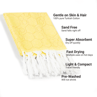 Canadian-Designed Turkish Hand Towel | Yellow & Orange | Spa-Soft, Quick-Dry