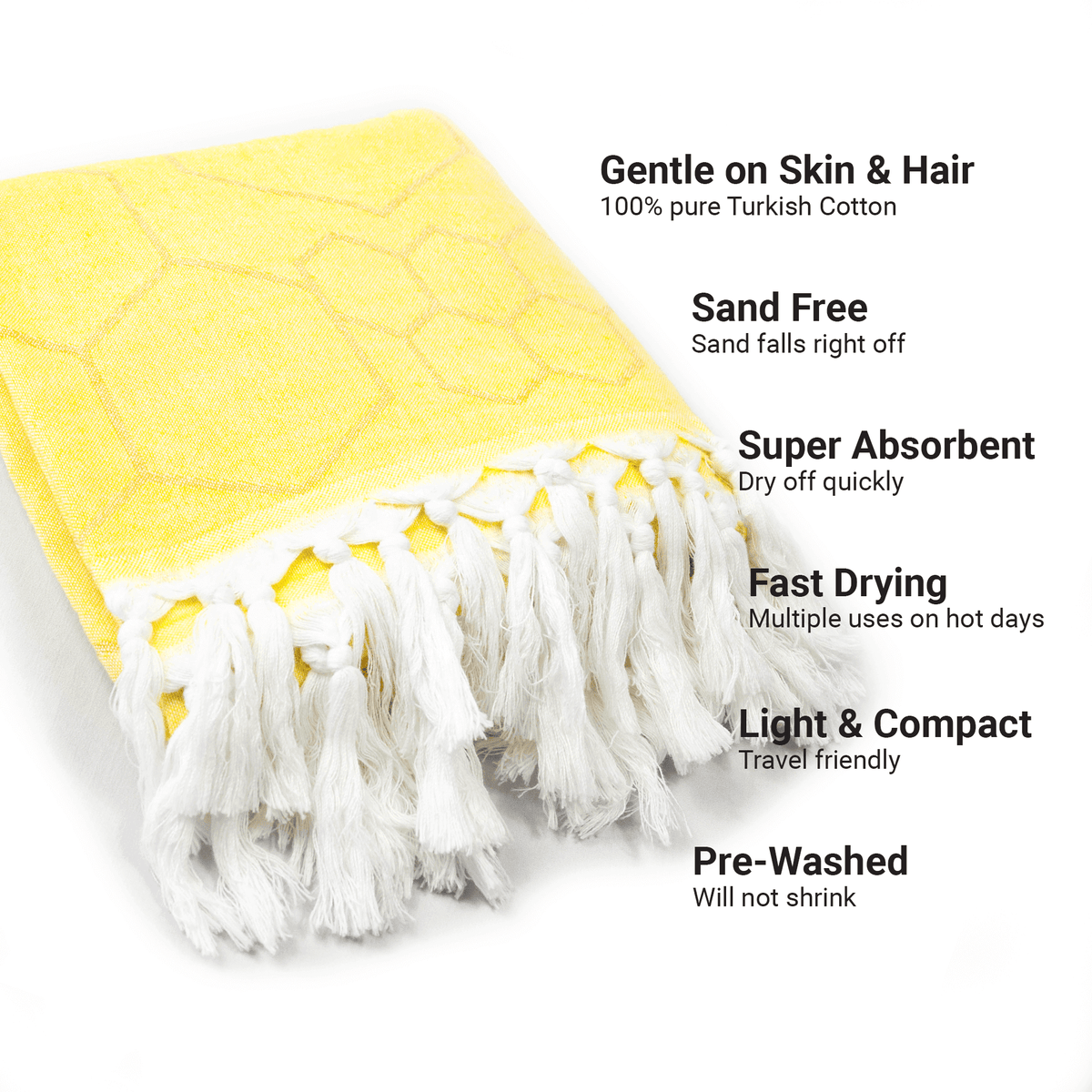 Yellow + Orange Turkish Body Towel | Vibrant & Versatile