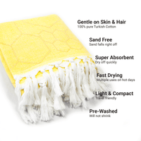 Yellow + Orange Turkish Body Towel | Vibrant & Versatile