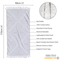 Premium Grey & White Turkish Body Towel | Soft, Durable & Fast-Dry