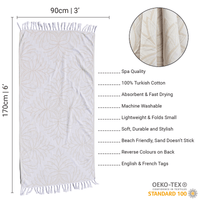 Chic Travel Towels: Oat + White Turkish Set | Absorbent & Lightweight | Hand & Body