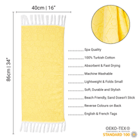 Canadian-Designed Turkish Hand Towel | Yellow & Orange | Spa-Soft, Quick-Dry