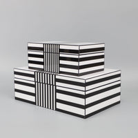 Striped Statement: Black & White Storage Box