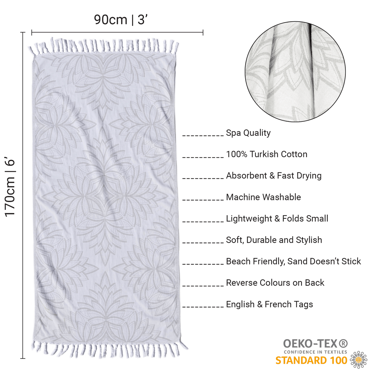 Wrap Yourself in Luxury – Grey & White Turkish Towel Set