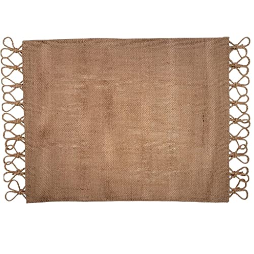 Charlo's Set of 4 Sustainable Rectangular Braided Jute Placemats 18" x12"-0