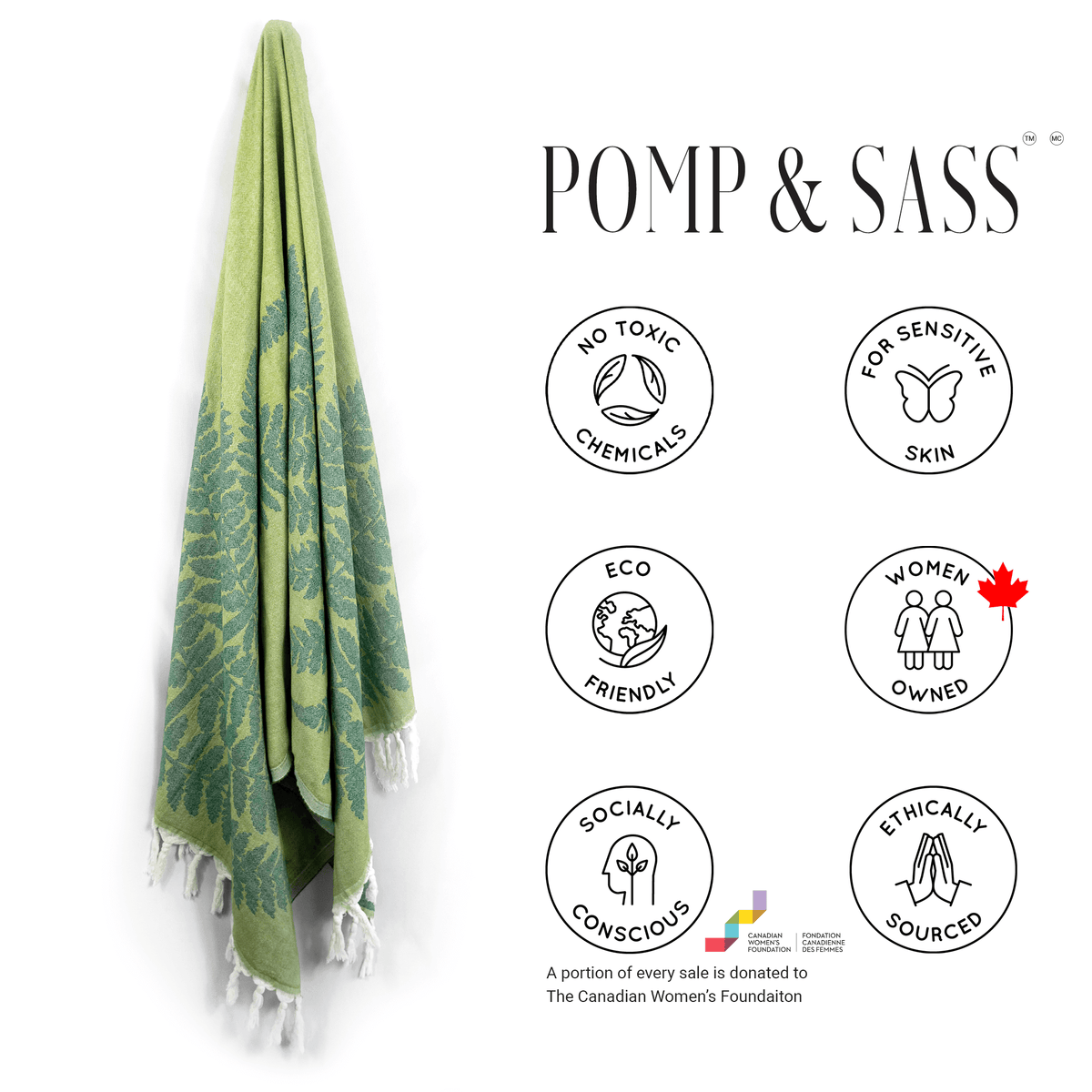 Softest Turkish Towel Single Set: Green | Quick-Dry Hand & Body