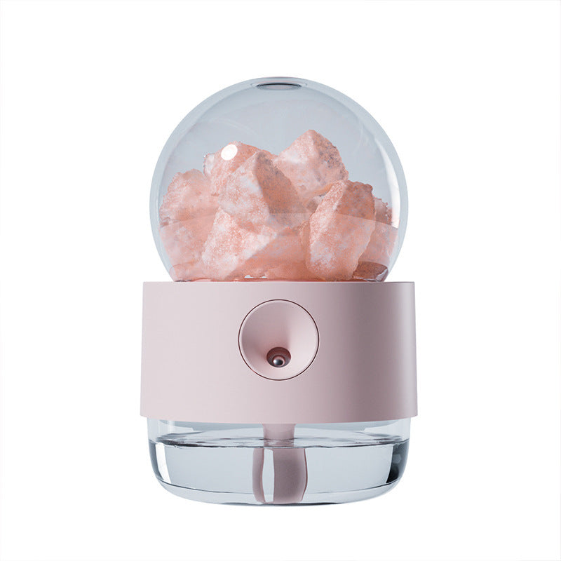 Pink Crystal Salt Stone Humidifier