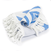 Chic Travel Towels: Blue & White Turkish Set | Absorbent & Lightweight | Hand & Body