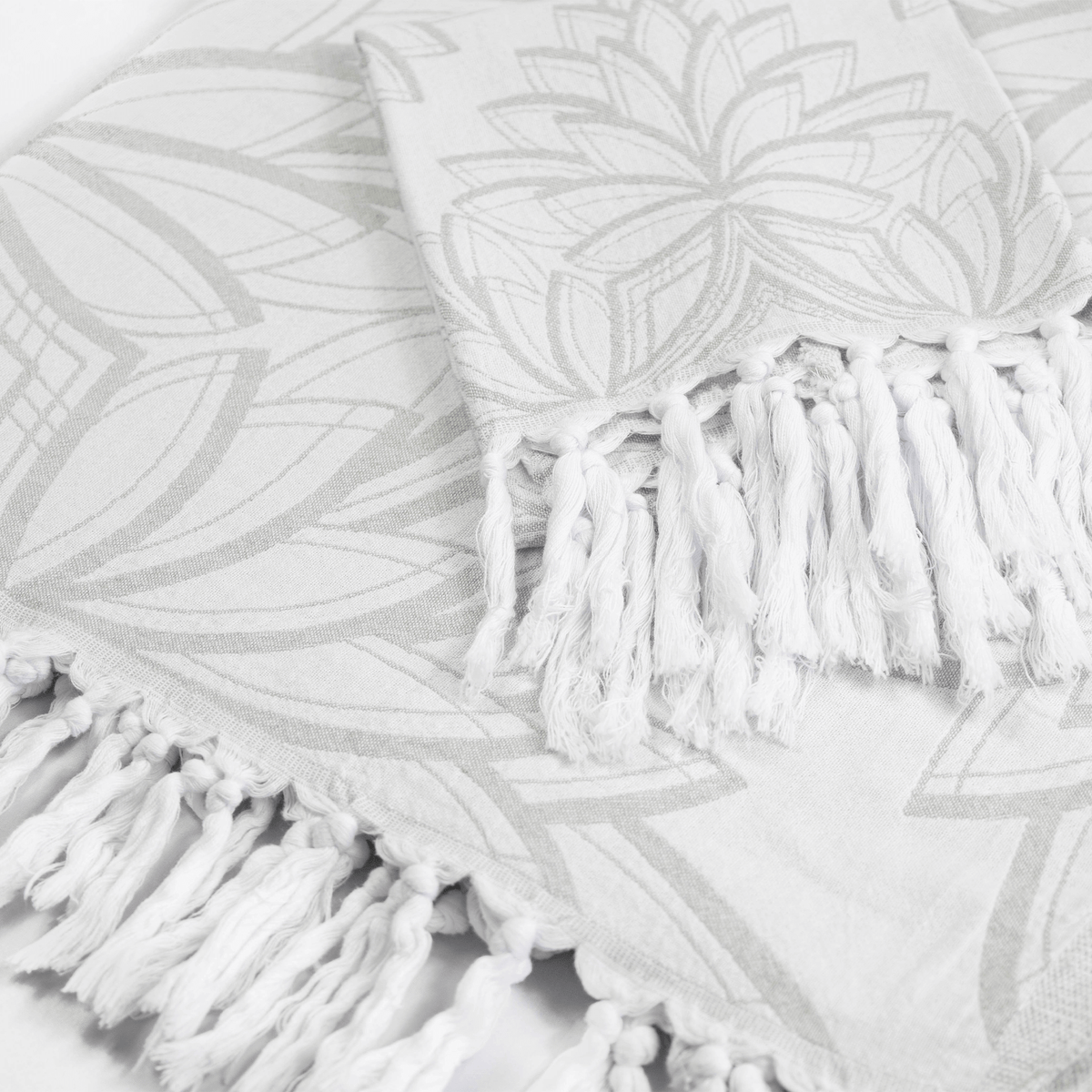 Wrap Yourself in Luxury – Grey & White Turkish Towel Set