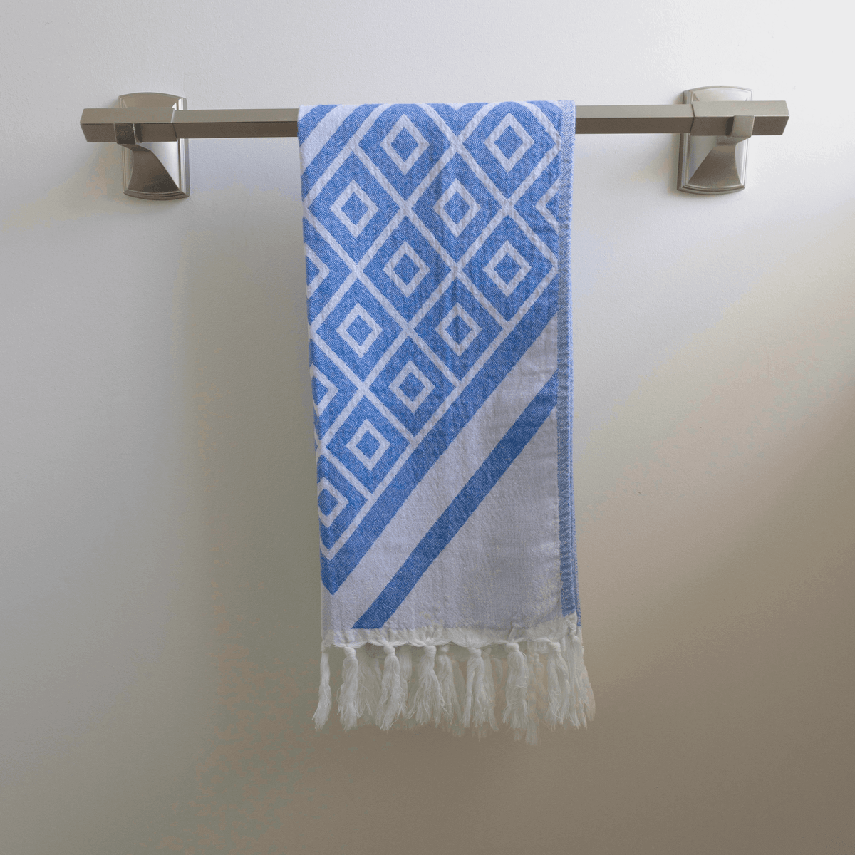 Wrap Yourself in Luxury – Blue & White Turkish Hand Towel