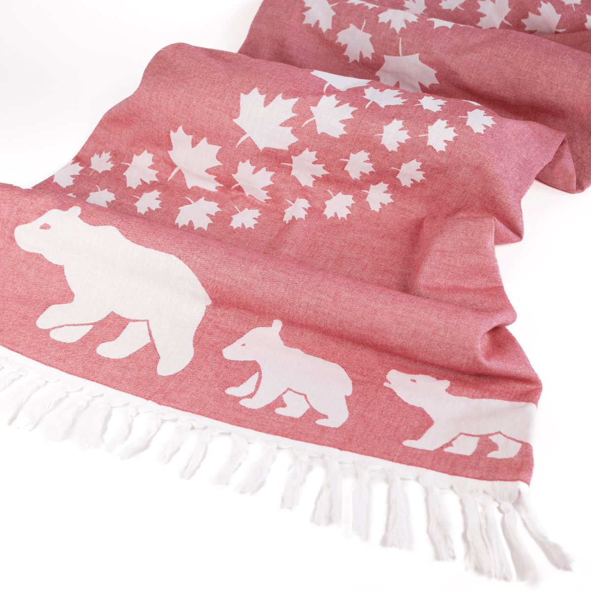 Premium Canadian Red & White Turkish Body Towel | Soft, Durable & Fast-Dry