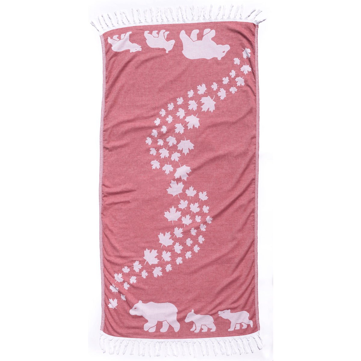 Premium Canadian Red & White Turkish Body Towel | Soft, Durable & Fast-Dry