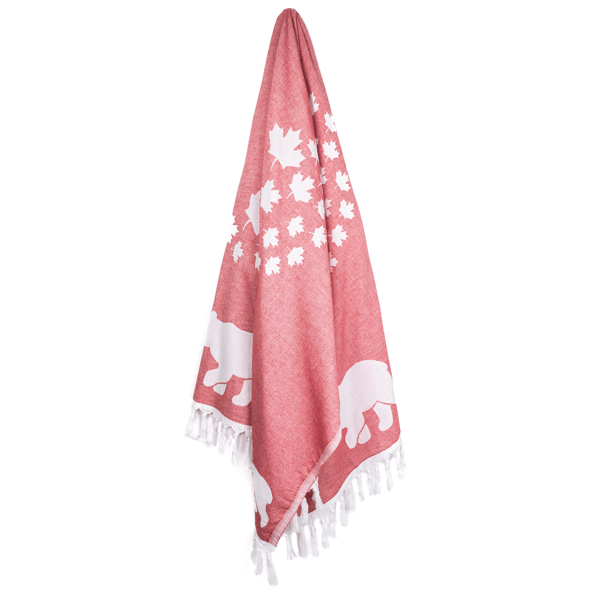 Premium Canadian Red & White Turkish Body Towel | Soft, Durable & Fast-Dry