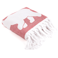 Premium Canadian Red & White Turkish Body Towel | Soft, Durable & Fast-Dry