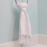 Canadian-Designed Turkish Hand Towel | White | Spa-Soft, Quick-Dry