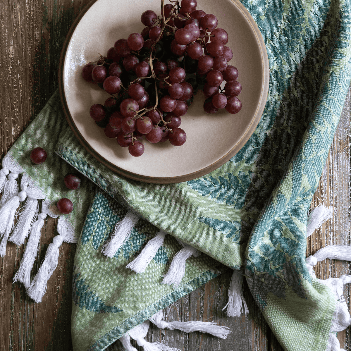 Luxe Green Turkish Hand Towel | Tight Weave, Soft & Durable