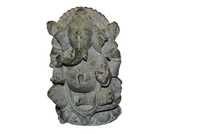 Handcrafted Sculpture Soapstone Elephant Head God Ganesha - Small-3