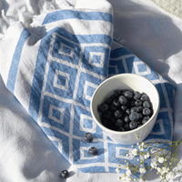 Wrap Yourself in Luxury – Blue & White Turkish Hand Towel