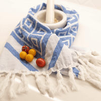 Wrap Yourself in Luxury – Blue & White Turkish Hand Towel