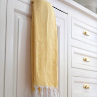 Canadian-Designed Turkish Hand Towel | Yellow & Orange | Spa-Soft, Quick-Dry