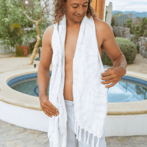 Wrap Yourself in Luxury – Grey & White Turkish Towel Set