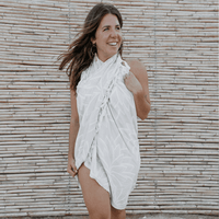 Premium Grey & White Turkish Body Towel | Soft, Durable & Fast-Dry