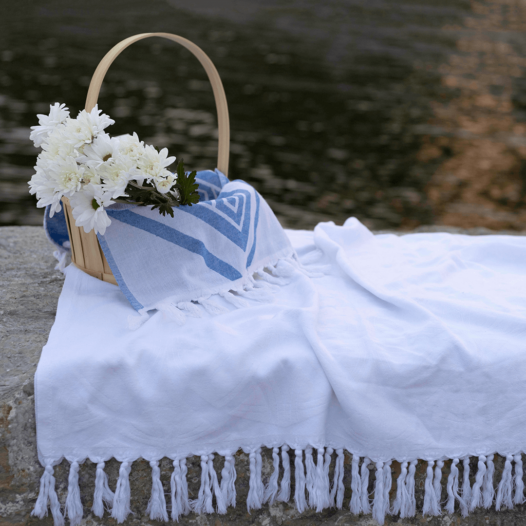 Luxe White Turkish Body Towel | Tight Weave, Soft & Durable | Absorbent & Quick-Dry