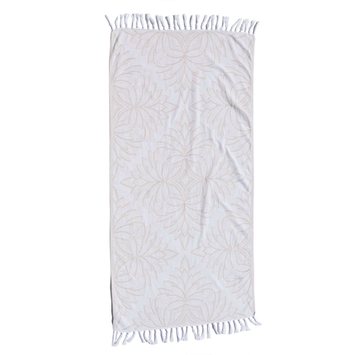 Oat + White Turkish Body Towel | Neutral Luxury | Quick-Dry & Multi-Use