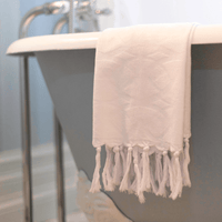 Canadian-Designed Turkish Hand Towel | White | Spa-Soft, Quick-Dry