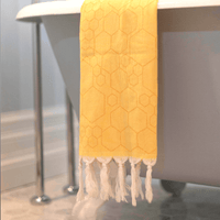 Canadian-Designed Turkish Hand Towel | Yellow & Orange | Spa-Soft, Quick-Dry