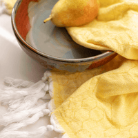 Canadian-Designed Turkish Hand Towel | Yellow & Orange | Spa-Soft, Quick-Dry