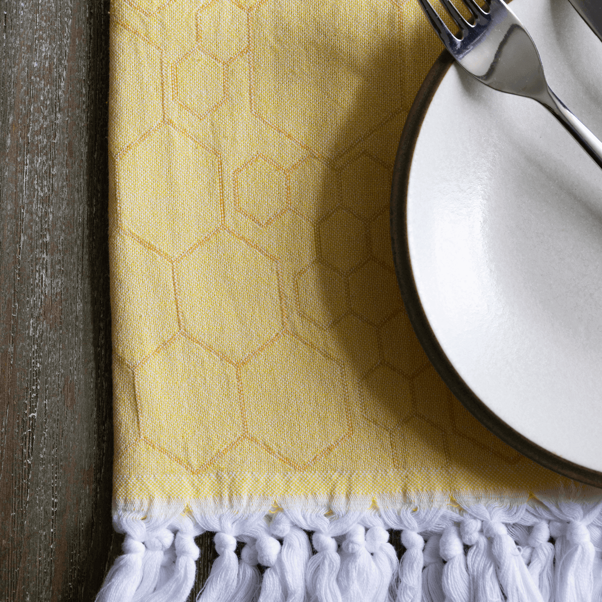 Canadian-Designed Turkish Hand Towel | Yellow & Orange | Spa-Soft, Quick-Dry