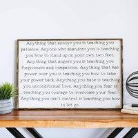 Anything Quote Wood Sign