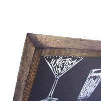 Bar Menu Wood Sign