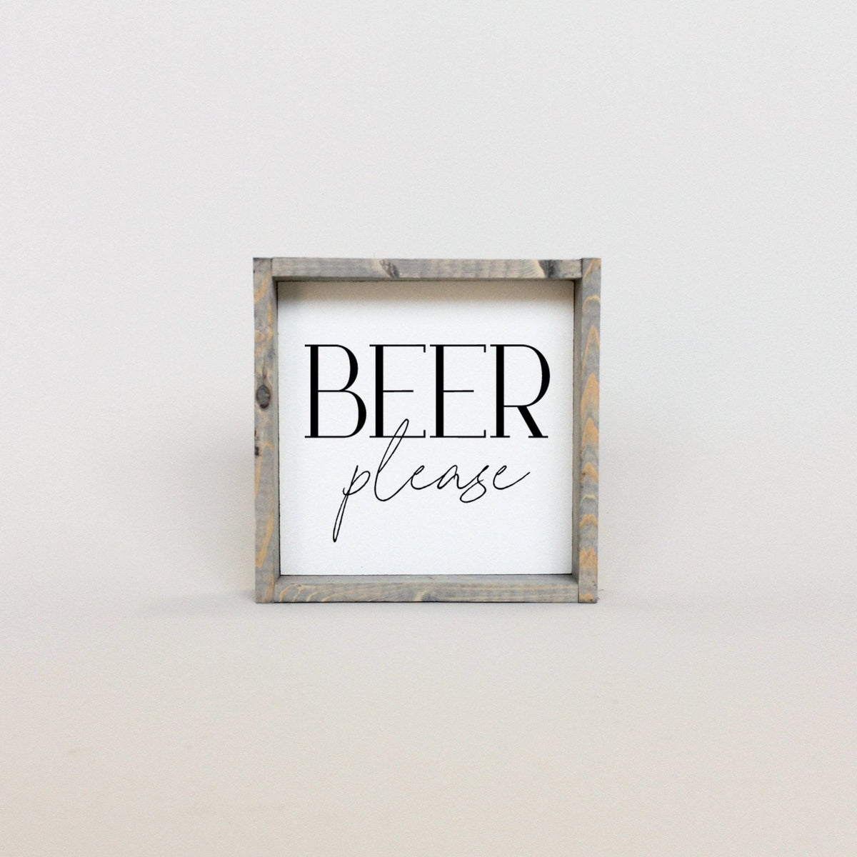 Beer Please Mini Wood Sign