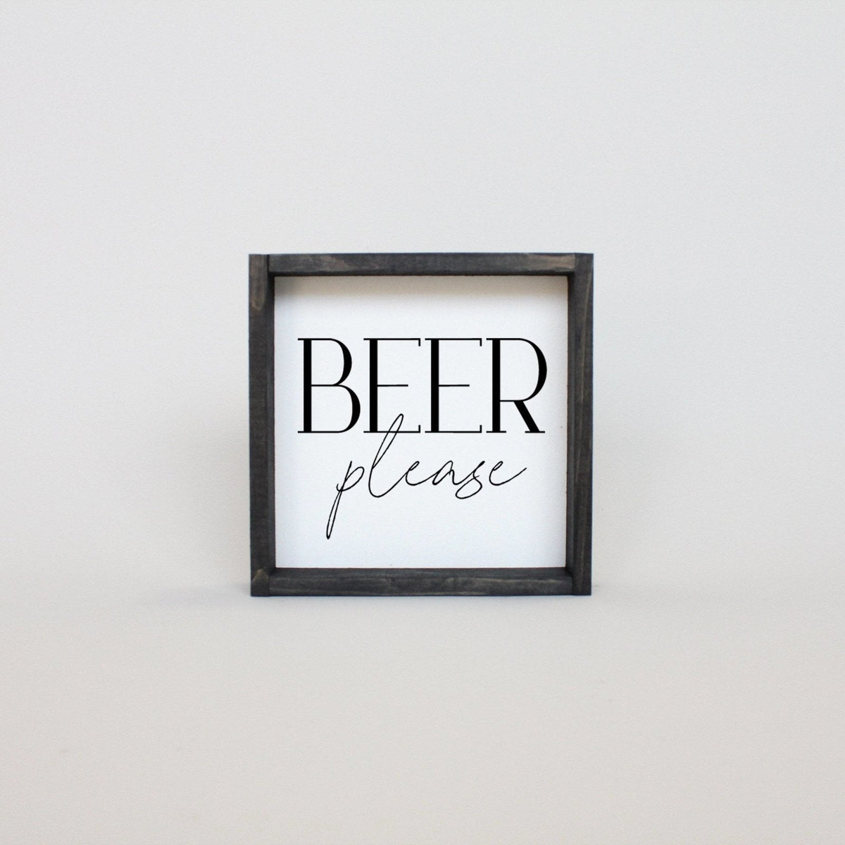 Beer Please Mini Wood Sign