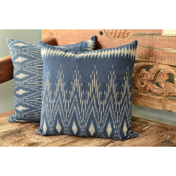 Indigo Ikat Pillow Cover-1