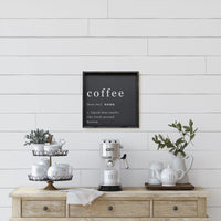 Coffee Noun Wood Sign