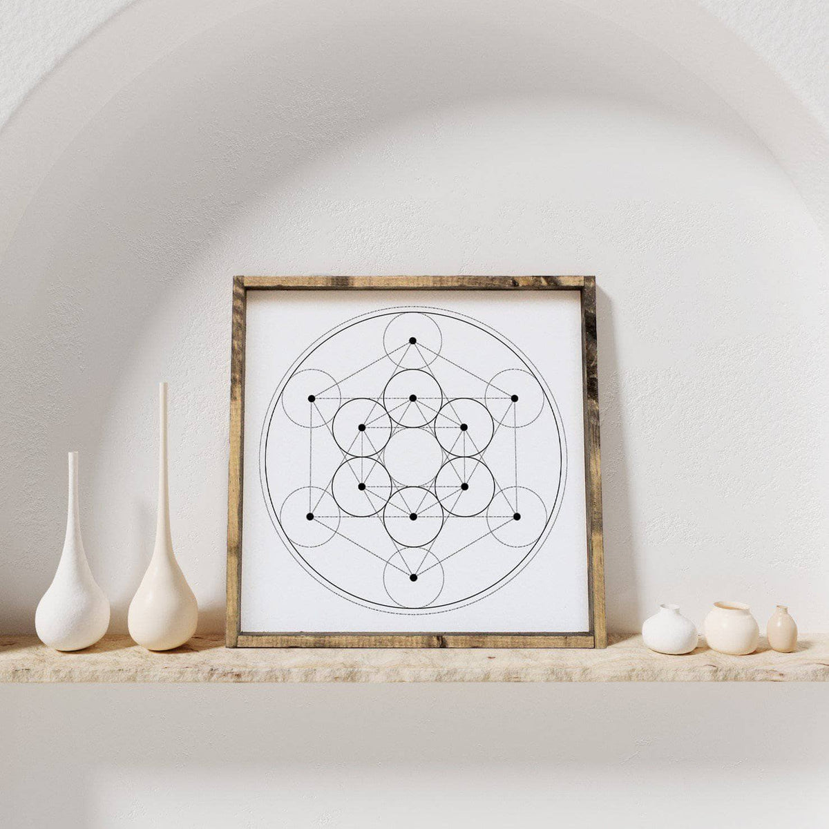 Crystal Grid Wood Sign