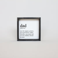 Dad Definition Wood Sign