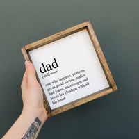 Dad Definition Wood Sign