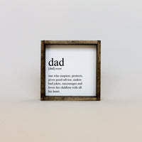 Dad Definition Wood Sign