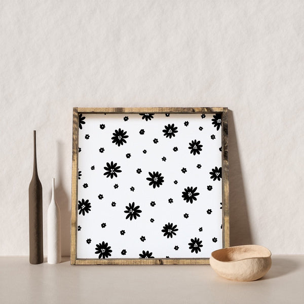 Daisy Pattern Wood Sign