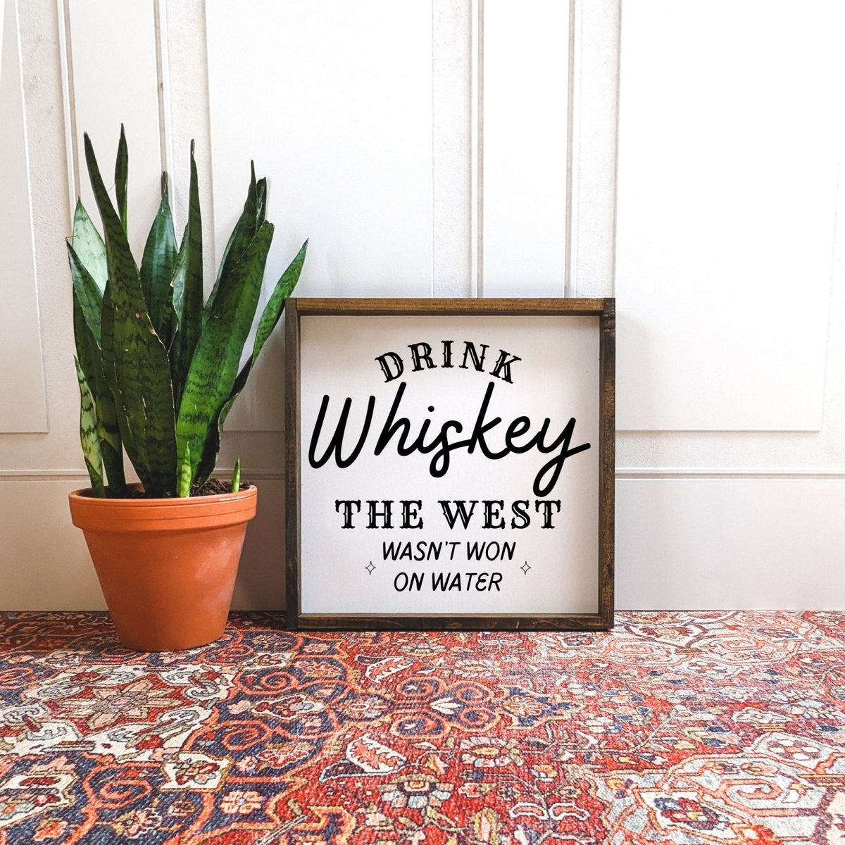 Drink Whiskey Wood Sign